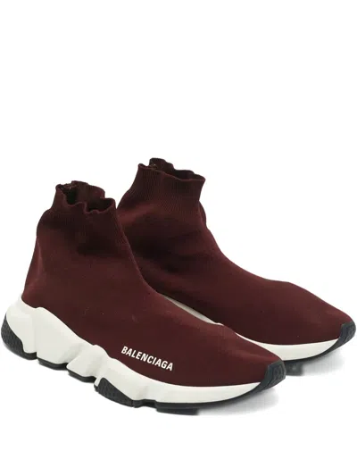 Pre-owned Balenciaga Speed Sock-like Sneakers In Red
