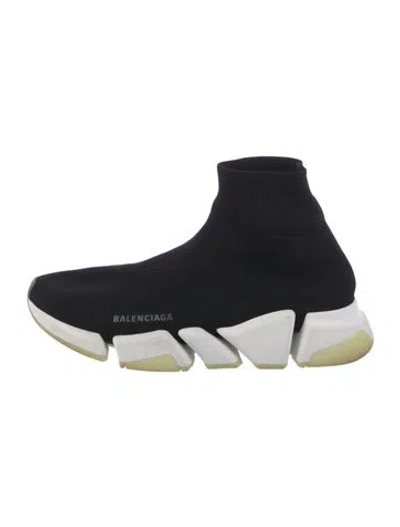Pre-owned Balenciaga Speed Trainer 2.0 'clear Sole' Sock Sneakers In Black