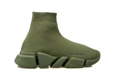 Pre-owned Balenciaga Speed Trainer 2.0 Green