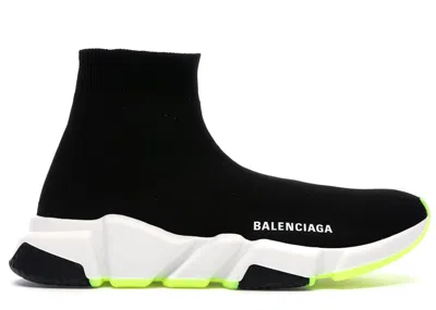 Pre-owned Balenciaga Speed Trainer 2019 (women's) Sneakers In Black/white/neon