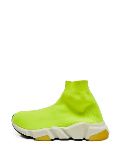 Pre-owned Balenciaga Speed Trainer High-top Sneakers In Yellow
