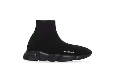 Pre-owned Balenciaga Speed Trainer (kids) Sneakers In Black