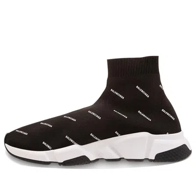 Balenciaga Speed Trainer Mid 'allover Logo - Black'