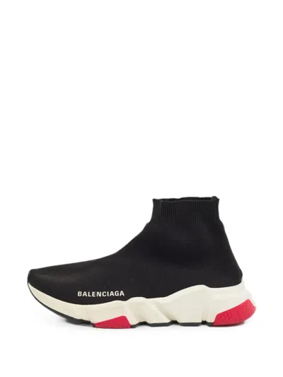 Pre-owned Balenciaga Speed Trainer Sneakers In Black