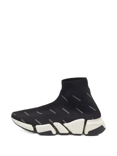 Pre-owned Balenciaga Speed Trainer Sneakers In Black