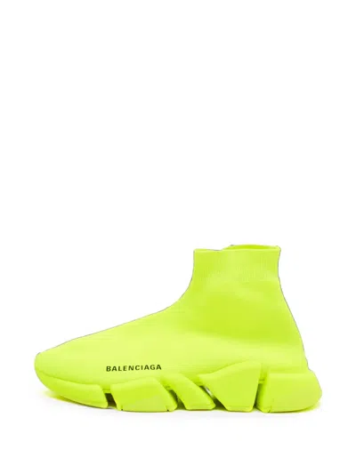 Pre-owned Balenciaga Speed Trainer Sneakers In Yellow