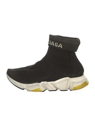 Pre-owned Balenciaga Speed Trainer Sock Sneakers In Black