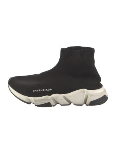Pre-owned Balenciaga Speed Trainer Sock Sneakers In Black