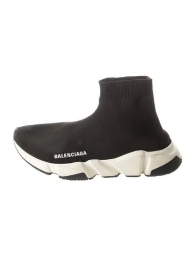 Pre-owned Balenciaga Speed Trainer Sock Sneakers In Black