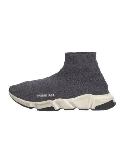 Pre-owned Balenciaga Speed Trainer Sock Sneakers In Gray
