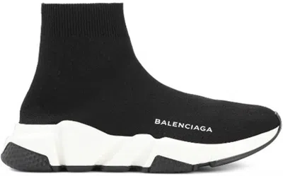 Pre-owned Balenciaga Speed Trainer White (women's) Sneakers In Black