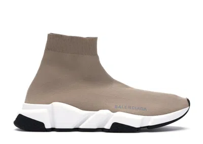 Pre-owned Balenciaga Speed Trainer (women's) Sneakers In Beige/white