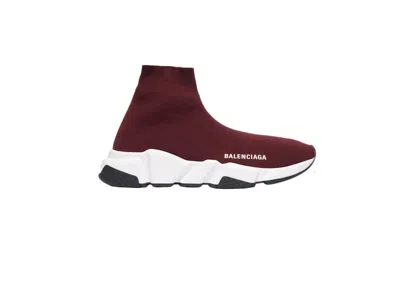 Pre-owned Balenciaga Speed (women's) Sneakers In Burgundy