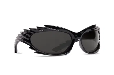Pre-owned Balenciaga Spike Rectangle Sunglasses Bb0255s 001 Black