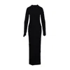 BALENCIAGA SPIRAL BLACK VISCOSE MAXI DRESS