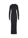 Balenciaga Spiral Knitted Maxi Dress In Black