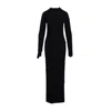 Balenciaga Spiral Knitted Maxi Dress In Black