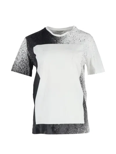 Pre-owned Balenciaga Splash-effect Crew-neck T-shirt In White