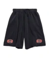 Balenciaga Vintage Effect Drawstring Shorts In Black