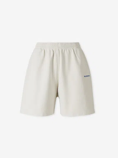 Balenciaga Sports Bermuda Shorts In White