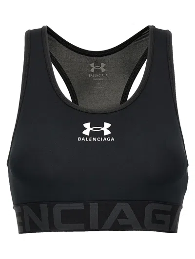 Balenciaga Logo-print Stretch Technical Jersey Tank Top In Black