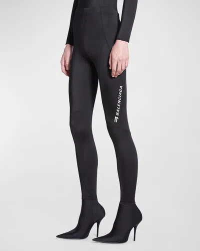 Balenciaga Sporty B Activewear Leggings In 1000 Black