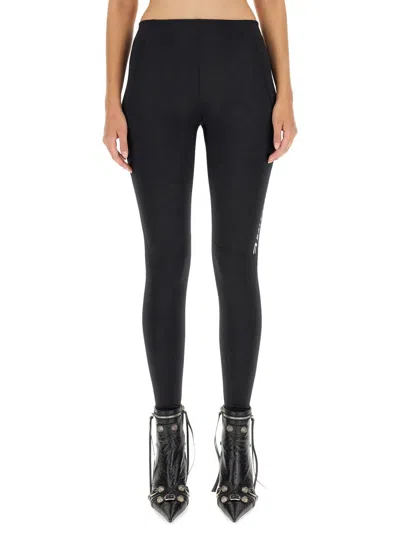 Balenciaga Sporty B Activewear Leggings In Technical Fabric In Animal Print