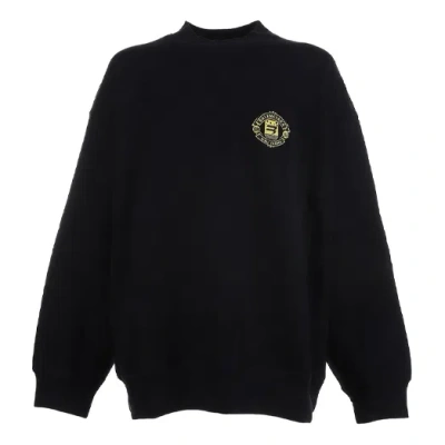 Balenciaga Sporty B Crest Logo Crewneck Sweater 'black'