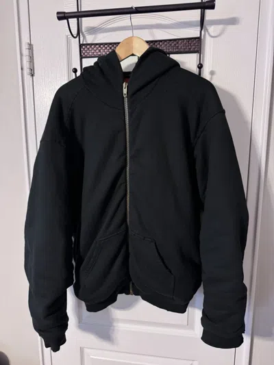 Pre-owned Balenciaga Sporty B Hoodie Bomber Jacket In Black