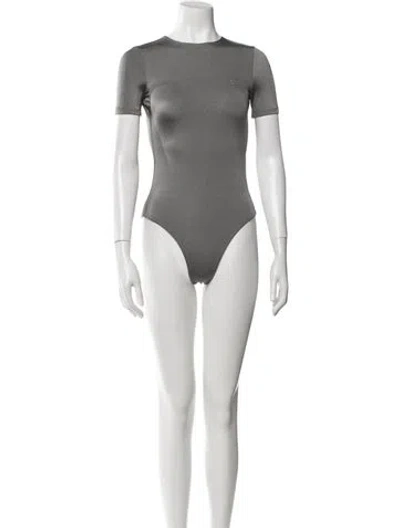 Pre-owned Balenciaga Sporty B Logo Cutout Accent One-piece In Gray