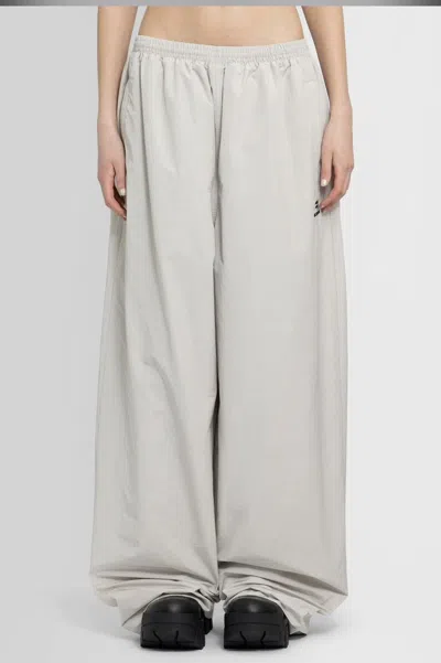 Pre-owned Balenciaga Sporty B Nylon Track Pants In Sand