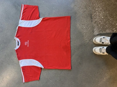 Pre-owned Balenciaga Sporty B Oversized Shirt Red White