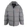 Balenciaga Sporty B Puffer Jacket 'black White' In Gray