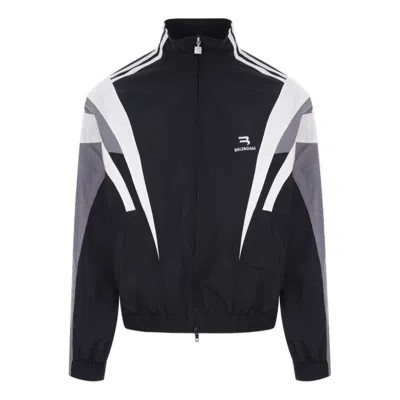 Balenciaga Sporty B Tracksuit Jacket 'black Grey White'