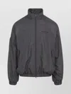 Balenciaga Sporty Jacket With High Collar And Pockets In Gray