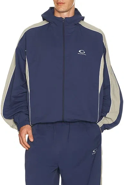 Balenciaga Sporty Rain Jacket In Blue