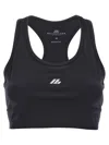 Balenciaga Sporty Reflective Logo Top Tops Black In Black
