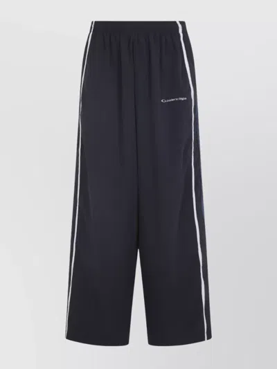 Balenciaga Sporty Trousers Featuring Side Stripes In Blue