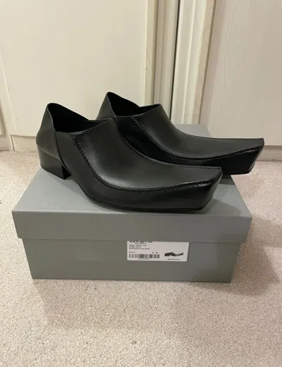 Pre-owned Balenciaga Spring24 Romeo Leather Mule Shoes New In Black