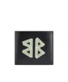Balenciaga Cash Black Wallet In Grained Leather In Black
