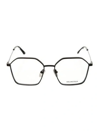Pre-owned Balenciaga Square Clear Sunglasses In Black
