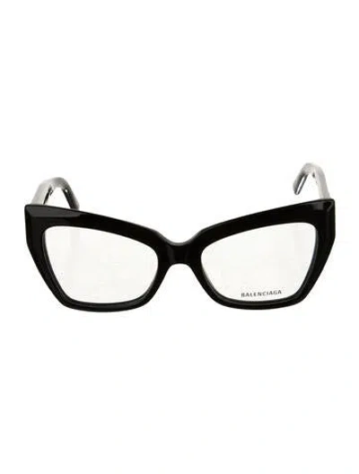Pre-owned Balenciaga Square Eyeglasses In Black