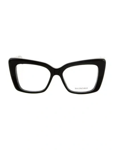 Pre-owned Balenciaga Square Eyeglasses In Black