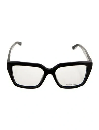 Pre-owned Balenciaga Square Eyeglasses In Black