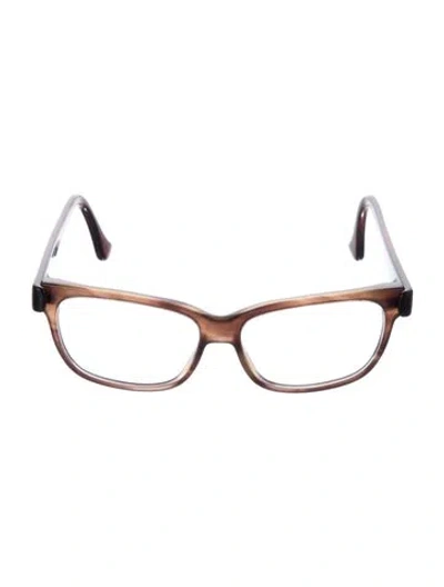Pre-owned Balenciaga Square Eyeglasses In Brown
