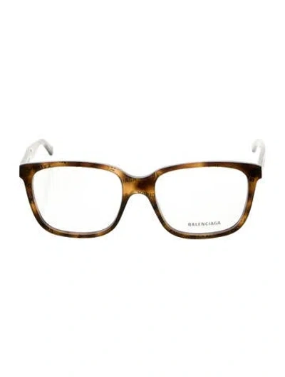 Pre-owned Balenciaga Square Eyeglasses In Brown