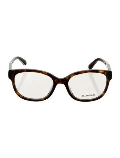 Pre-owned Balenciaga Square Eyeglasses In Brown