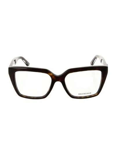 Pre-owned Balenciaga Square Eyeglasses In Brown