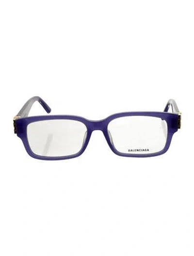 Pre-owned Balenciaga Square Eyeglasses In Purple