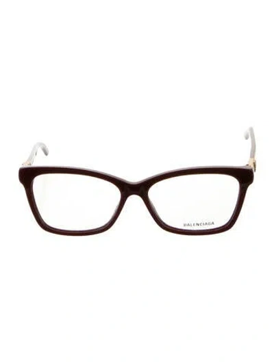 Pre-owned Balenciaga Square Eyeglasses In Red